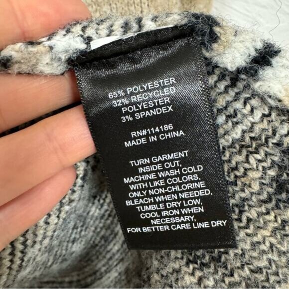 Frye Tan Black Aztec Southwestern Print Cardigan Sweater Womens M Duster Long - Picture 6 of 9